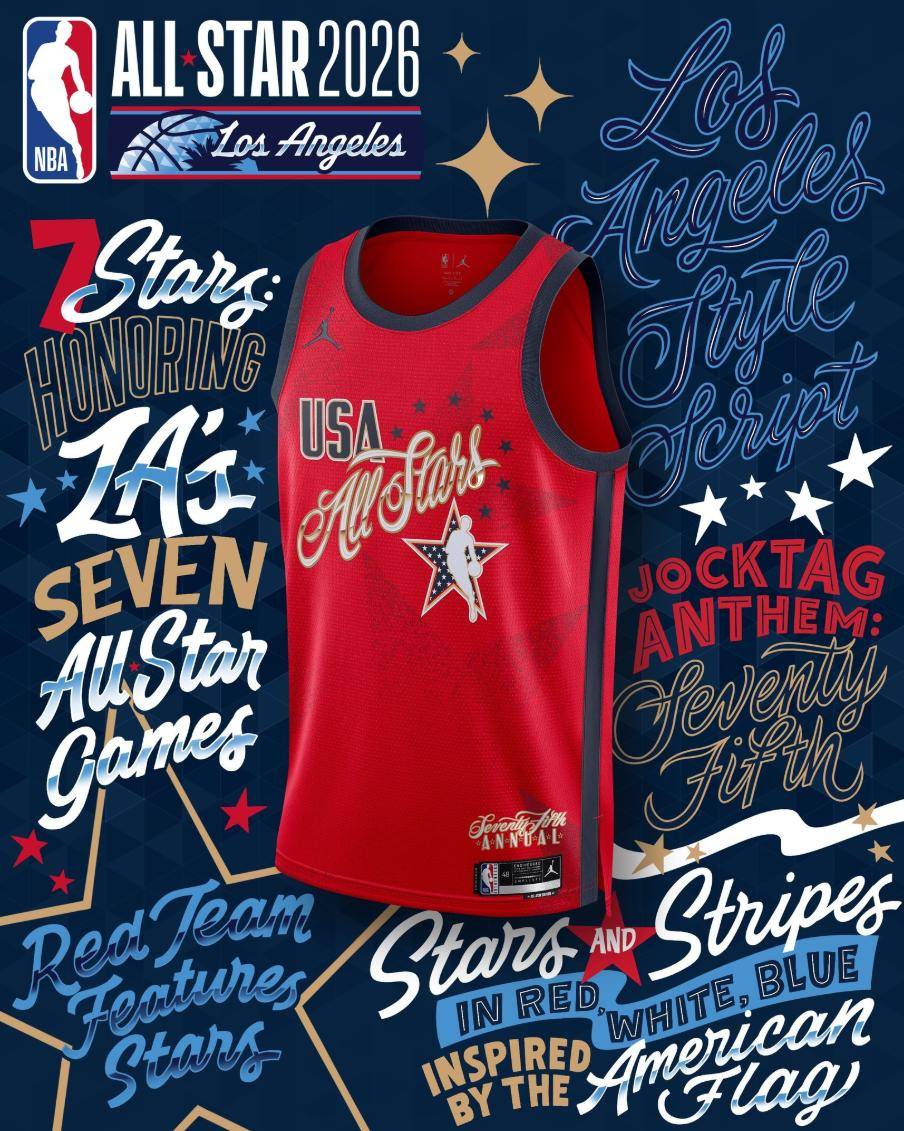 2026年NBA全明星赛三款球衣揭晓